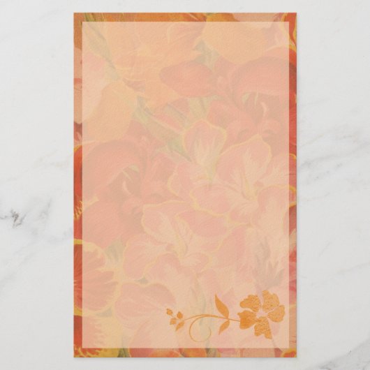 Papeterie Joli Orange automne floral (Devant)