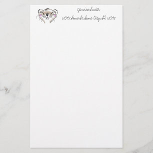 Papeterie Joli visage de furet de dessin