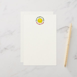 Papeterie Joli visage jaune heureux qui apprécie les petites