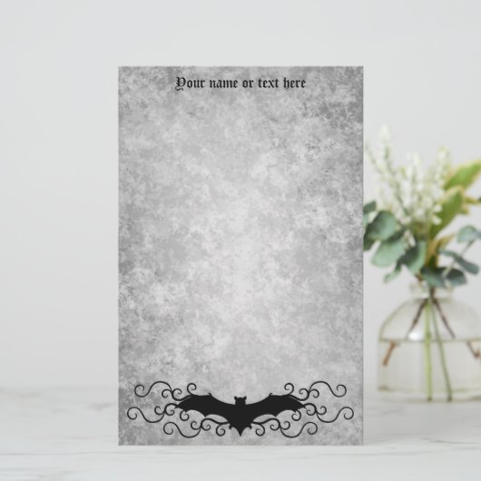 Papeterie Jolie chauve-souris d'Halloween avec ton nom grung (Debout devant)