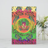 Papeterie Jolie et belle florale Motif Art Imprimer Design (Debout devant)