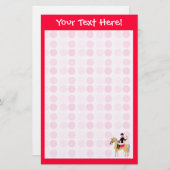 Papeterie Jolie fille équestre. (Devant / Derrière)