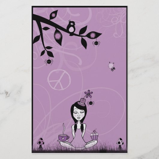 Papeterie Jolie Mlle Purple Stationery (Devant)