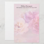 Papeterie Jolie oeillette rose Stylo Photographie (Devant / Derrière)