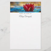 Papeterie Jolie photo d'une fleur de Lotus dans un étang (Devant)