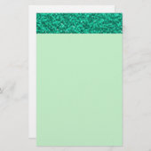 Papeterie Jolie texture de plâtre Turquoise (Devant / Derrière)