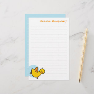 Papeterie Jouer Bébé Jaune Canard Bleu Dot Merci enfant