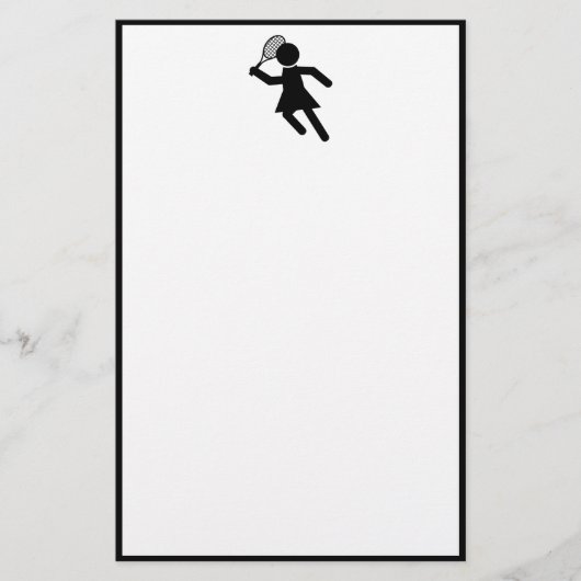 Papeterie Joueuse de tennis - Symbole de tennis (Devant)