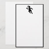 Papeterie Joueuse de tennis - Symbole de tennis (Devant / Derrière)