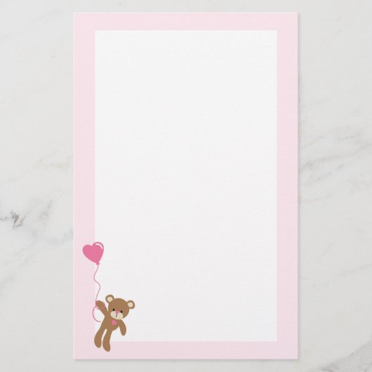 Papeterie Jour des Valentines de l'Ours Brown (Devant)