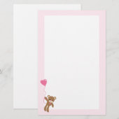 Papeterie Jour des Valentines de l'Ours Brown (Devant / Derrière)