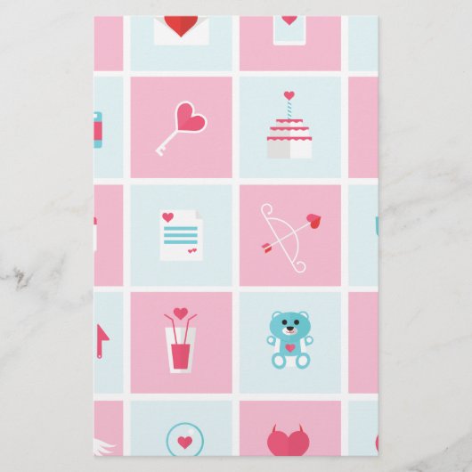 Papeterie jour des valentines pastel (Devant)