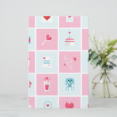 Papeterie jour des valentines pastel (Debout devant)