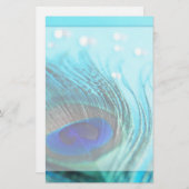 Papeterie Joyaux Turquoises Chic Peacock (Devant / Derrière)