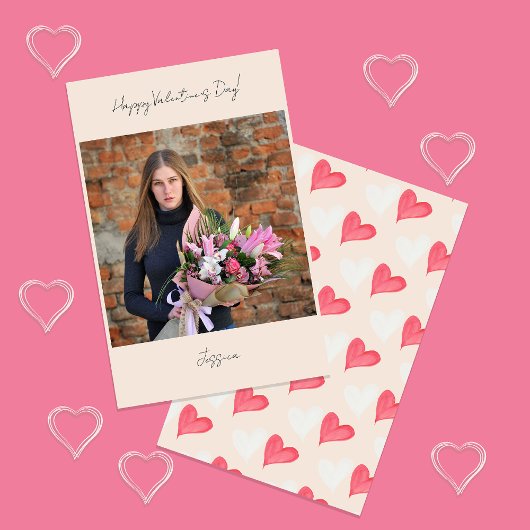 Papeterie Joyeuse Saint-Valentin écriture moderne Photo