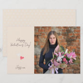 Papeterie Joyeuse Saint-Valentin Photo de script moderne (Devant / Derrière)