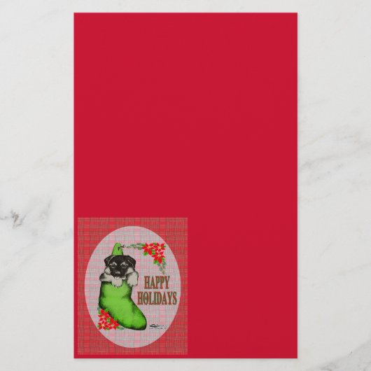 Papeterie Joyeuses vacances chiot (Devant)