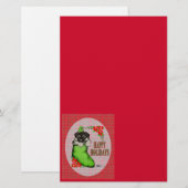 Papeterie Joyeuses vacances chiot (Devant / Derrière)