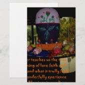 Papeterie Joyeux Amour de Pâques Foi et souhaits d'espoir (Devant / Derrière)