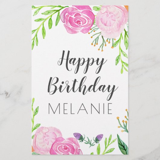 Papeterie Joyeux anniversaire (Devant)