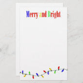 Papeterie Joyeux et brillants feux de Noël (Devant / Derrière)
