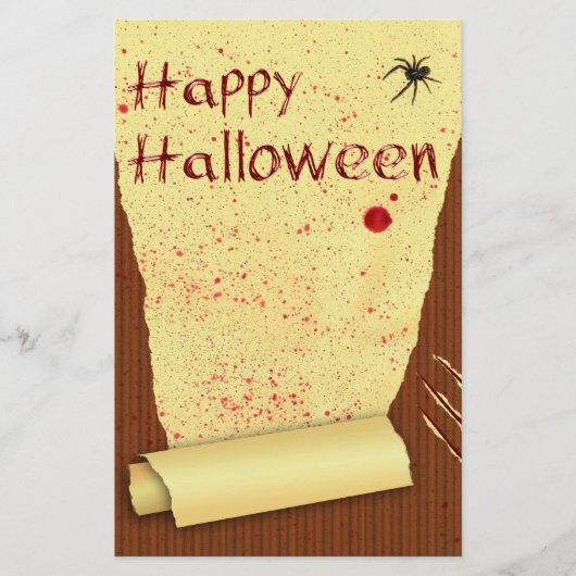 Papeterie Joyeux Halloween Fond d'écran Sanglant (Devant)