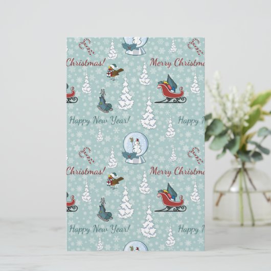 Papeterie Joyeux motif de Noël (Debout devant)