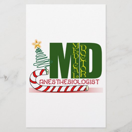 Papeterie JOYEUX NOËL d'anesthésiste (Devant)