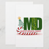 Papeterie JOYEUX NOËL d'anesthésiste (Devant / Derrière)