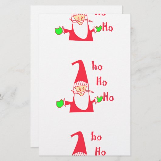 Papeterie Joyeux Noël Joyeux Noël Drôle Père Noël Hohoho (Devant / Derrière)