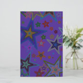Papeterie Joyeux Noël noir pourpre, étoiles Ciel étoile (Debout devant)