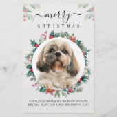 Papeterie Joyeux Noël Personnalisé Propriétaire de l'animal (Devant)