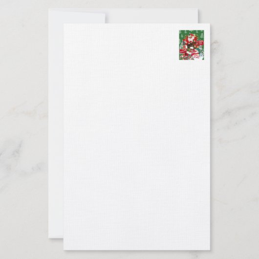 Papeterie Joyeux Noël Rouge Blanc Papier (Devant)