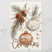 Papeterie Joyeux Noël Rustique Salutation (Dos)