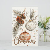 Papeterie Joyeux Noël Rustique Salutation (Debout devant)