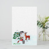 Papeterie Joyeux Noël ! Snowman avec amis (Debout devant)