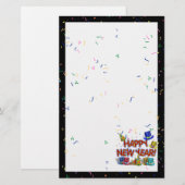 Papeterie Joyeux Nouvel An Texte avec Casquettes de fête et  (Devant / Derrière)