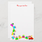 Papeterie Joyeux Train pour enfants (Devant / Derrière)