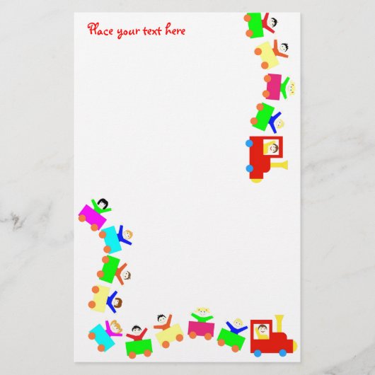 Papeterie Joyeux Train pour enfants (Devant)