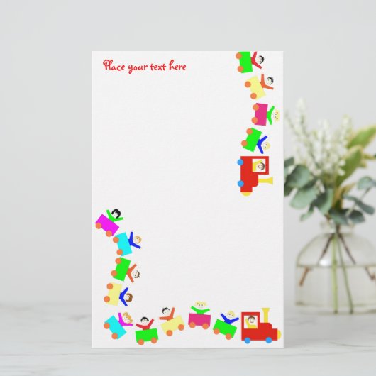 Papeterie Joyeux Train pour enfants (Debout devant)