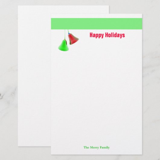 Papeterie Joyeux Vacances (Devant / Derrière)