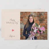 Papeterie Joyeux Valentin`s Day Modern Script photo (Devant / Derrière)