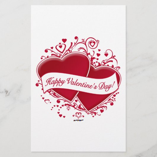Papeterie Joyeux Valentine ! Red Hearts (Devant)