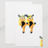 Papeterie jumeaux émoji (Devant / Derrière)