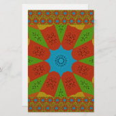 Papeterie Kaleidoscope Bloom Une Vibrante couleur d'impressi (Devant / Derrière)