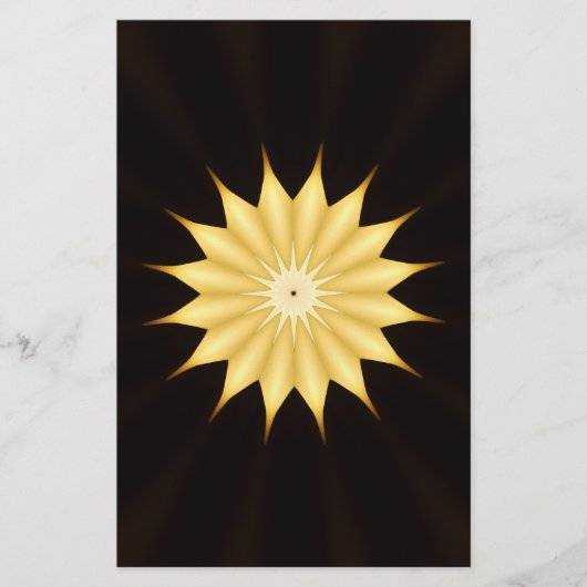 Papeterie Kaleidoscope Design Bright Yellow Star (Devant)