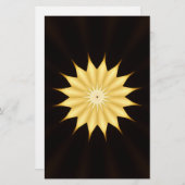 Papeterie Kaleidoscope Design Bright Yellow Star (Devant / Derrière)