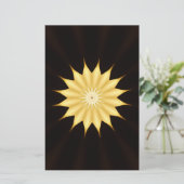 Papeterie Kaleidoscope Design Bright Yellow Star (Debout devant)