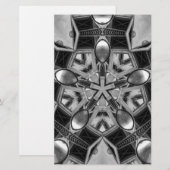 Papeterie Kaleidoscope gris foncé Star... (Devant / Derrière)