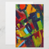 Papeterie Kandinsky 304 oeuvre d'art abstrait coloré (Devant / Derrière)